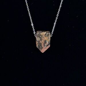 Leopard Skin Jasper Necklace Natural Healing Crystal Strength Stability Vitality
